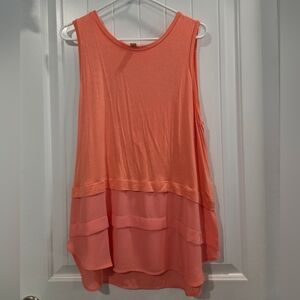 Michael Kors Peach Layered Tank Top